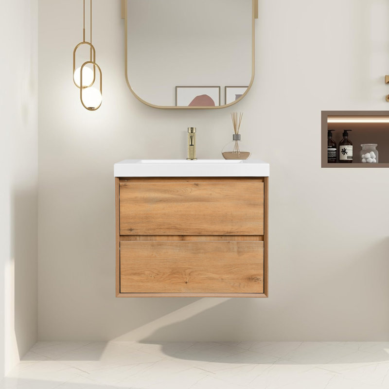 Meuble-lavabo mural flottant 30 po avec lavabo simple 30 po