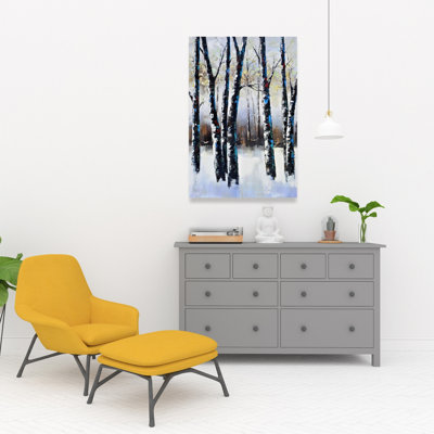 Arbres givrés - Toile élégante pour la décoration intérieure | Art de bureau