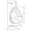 Balancelle suspendue avec support Brookstonval pour 1 personne-1091481075-1086440090