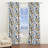 Fancy Hummingbird Patterned Blackout Curtain,Rod Pocket Back Tab Floral Drapes,Set of 2-286370276-286370275