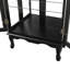 Cabinet Curio avec tablettes réglables et panneau arrière en miroir, portes en verre trempé (noir, 3 niveaux)-290121404