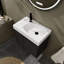 Meuble-lavabo 24 po avec lavabo en céramique, armoire flottante en bois, portes doubles, noir pour salle de bain, lavabo mural American Inspiration 24 po, armoire de rangement à porte en noir, design-1464671473
