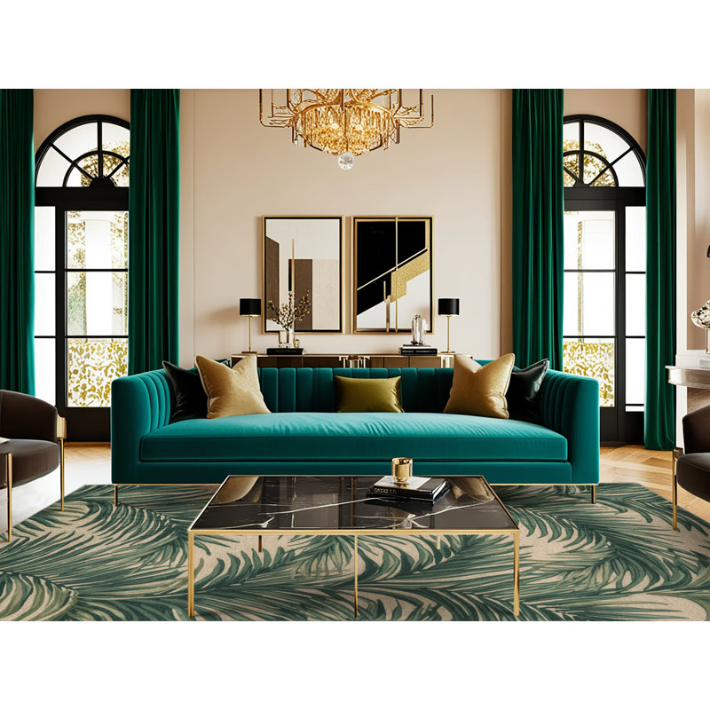  Tapis hawaïen lavable Palm Fronds, Tapis de couloir 2 pi x 4 pi