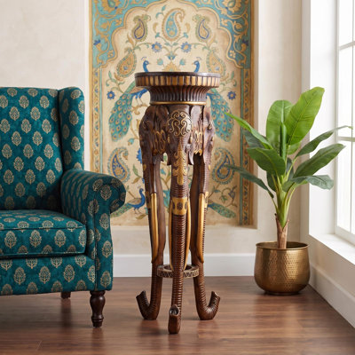 Majestic Elephant Pedestal Plant Stand