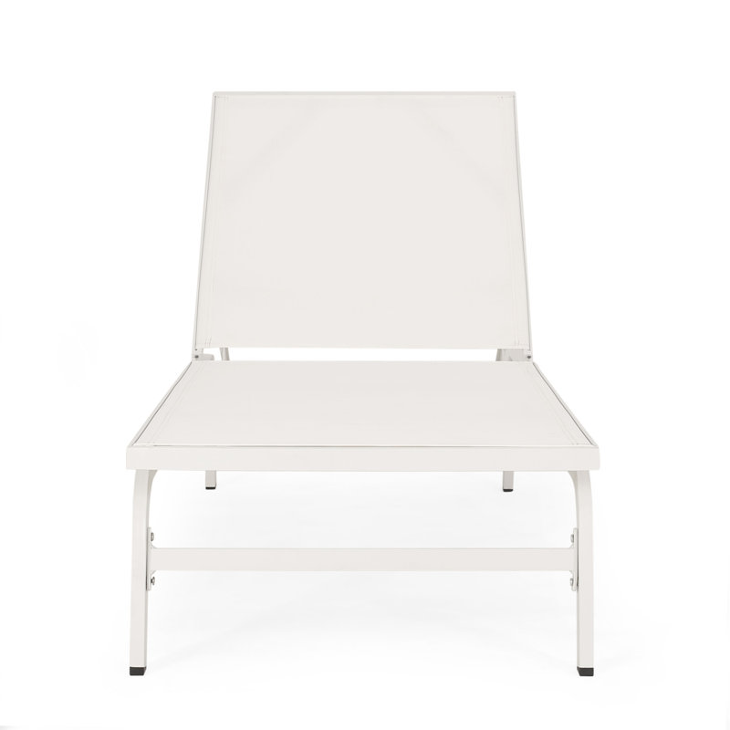 Ensemble de 2 chaises longues Finn, Blanc, 2