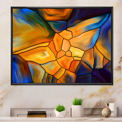 Dreaming of Stained Glass - Floater Frame Print on Canvas