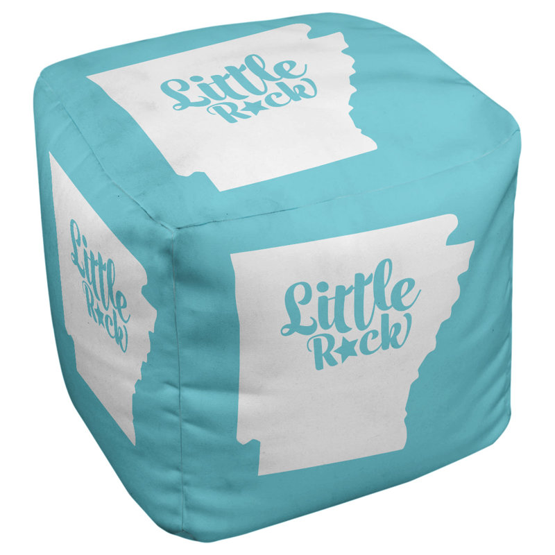 Repose-pieds à cubes arkansas little rock, Bleu sarcelle
