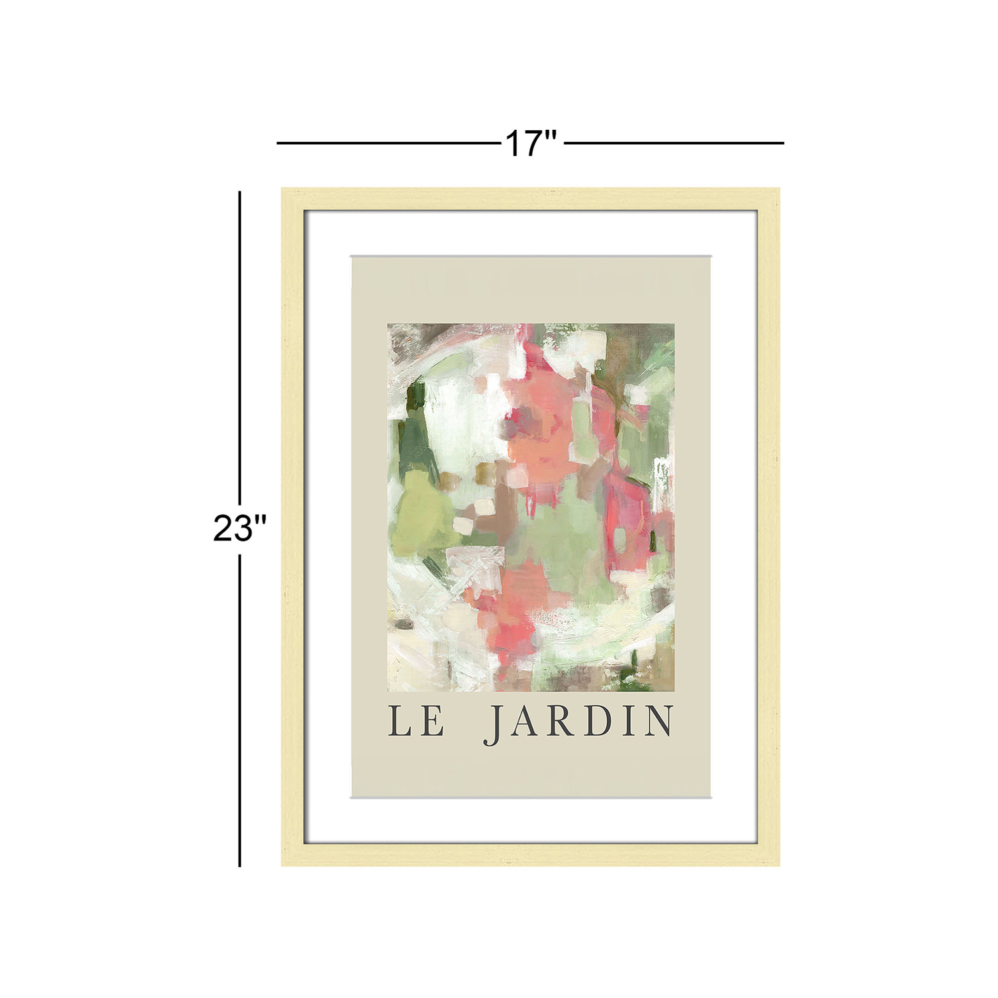 Botanical Poster Collection " Le Jardin " by Carol Robinson, Gold Single Picture Frame, 23" H x 17" W x 1.25" D, Yes