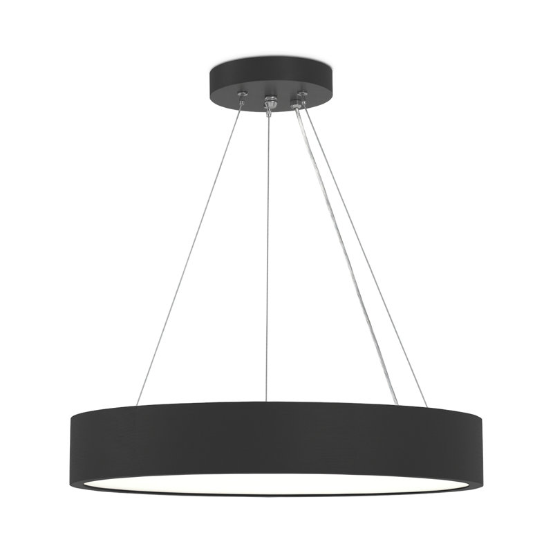 Angelicamarie 3 - Light Drum Pendant, Black 