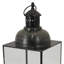 Lanterne Laila, métal noir, panneaux de verre, base carrée-104234146