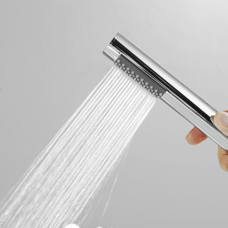 Robinet de baignoire mural en laiton avec douche à main, Chrome chrome