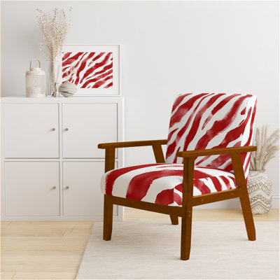 Chaise à accoudoirs rembourrée Zebra