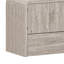 Console Juna Wood Queen à quatre portes avec matelas et coins arrondis, moisson gris bouleau