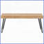 Table basse en placage de bois de frêne moderne