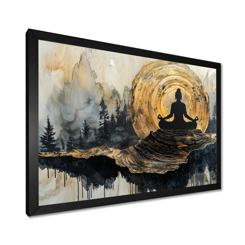 Art mural sur toile Guth Indian God, Impression d'un seul cadre photo, Noir, noir, noir, noir, H 12 po x l 20 po