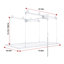 {Old: W2700P346224} Support de rangement pour garage 3 x 6 pi pour plafonds hauts 10 à 12 pi, fabrication tout acier d'une capacité de 370 lb avec verrou de sécurité (installation requise, organisateur de garage robuste)-399929339