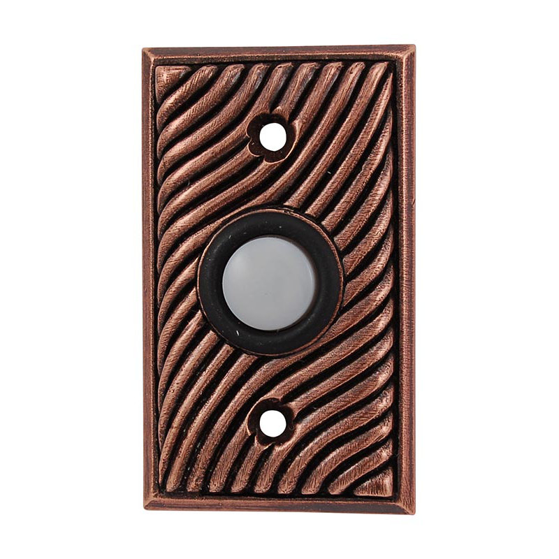 Sanzio Push Button, Antique Copper