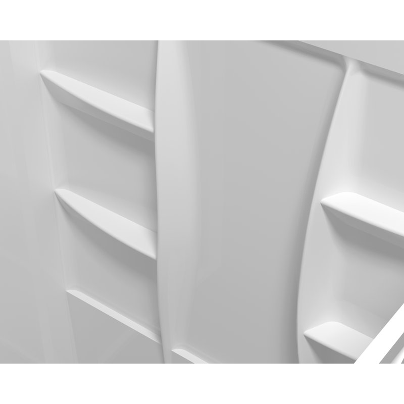 Sterling Alcove Shower Wall Surround in Glossy White, 72" H x 60" W x 36" D