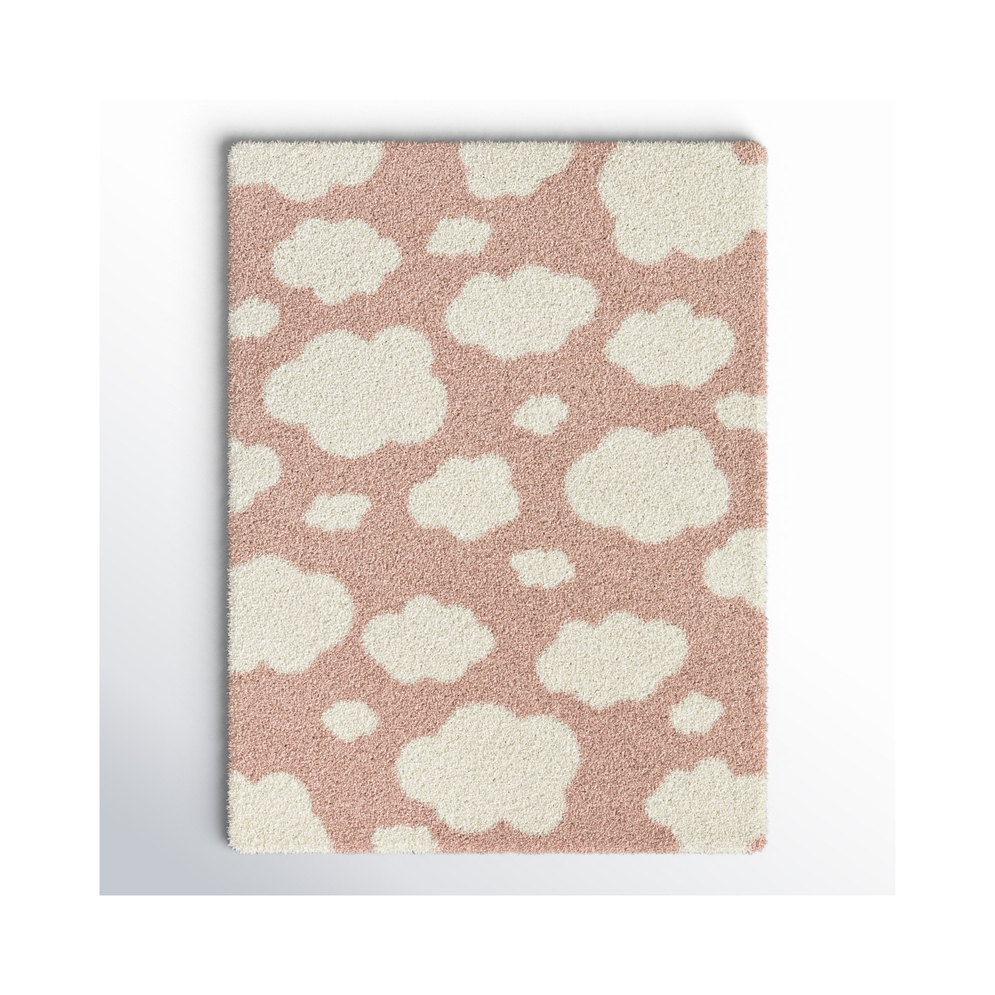 Primland Cloud Shag Area Rug, Pink, Rectangle 5'3" x 7'