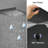 12 Inch Shower Faucet Waterfall Tub Complete With Spout Set Rainfall Square Luxury System Mixer Pressure Balancing 3-Function Wall Mount Rough-In Valve Body And Trim Included-64600669