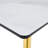 Modern Minimalist Rectangular Dining Table, Suitable For 4-6 People. Tempered Glass Countertop+Lower MDF Board, Imitation Marble Texture, Gold Metal Tapered Legs. Suitable For Minimalist Restaurants.-768176038