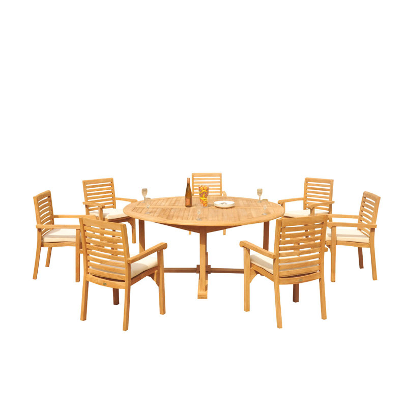 Ensemble repas pour 8 personnes Cimah, H 31,5 po x l 72 po x P 115 po, 8