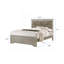 Meuble de chambre moderne capitonné beige-114223154
