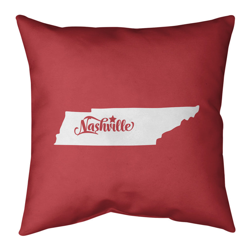 Housse de coussin, Nashville, 26 po x 26 po, Rouge