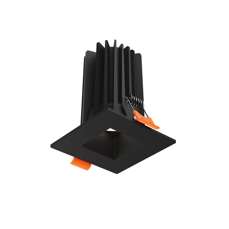 RCT 2 pouces carré haute puissance régressé Downlight 5 CCT et tournevis universel, Black