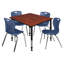Ensemble de table de salle à manger et de chaises Kee Square-73412850-73412838