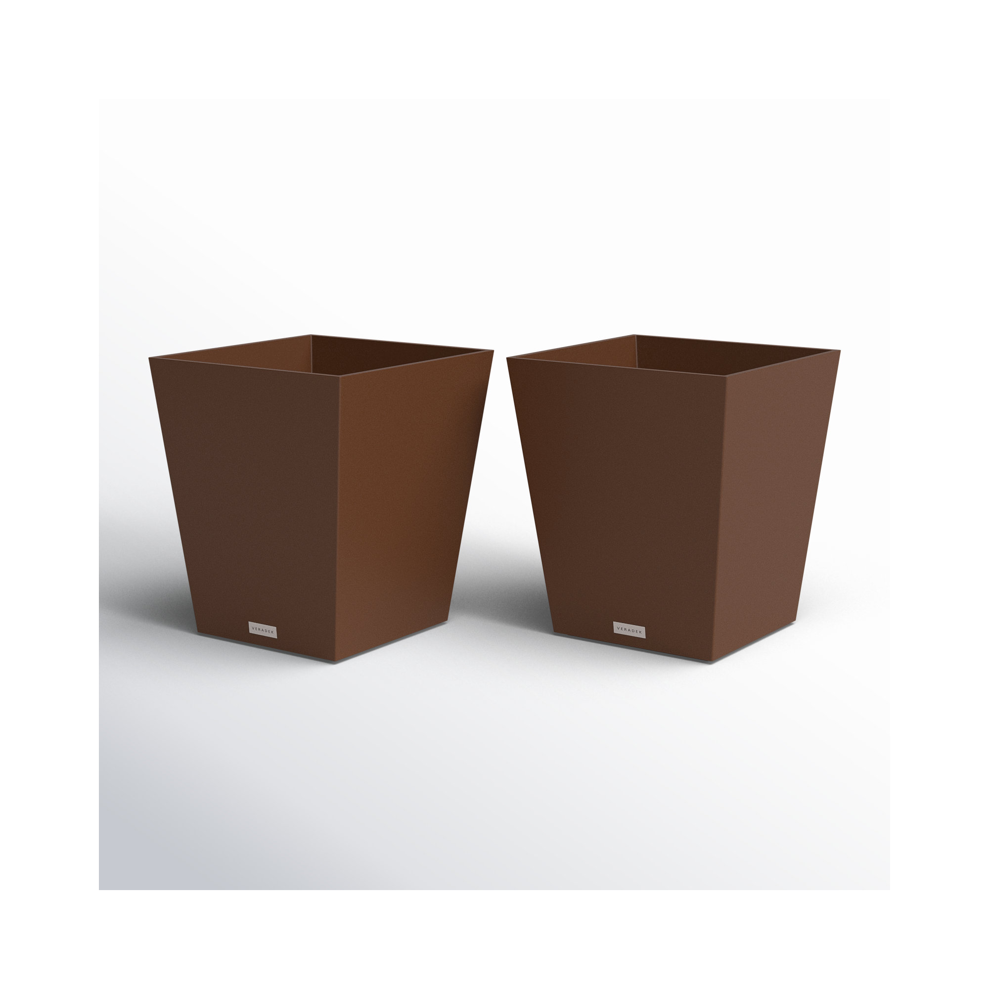 Pure Series Nobleton Planter, 18" H x 16" W x 16" D, 2, Espresso