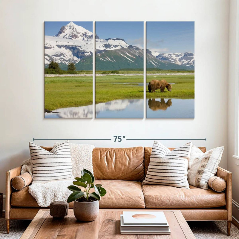 Alvord Katmai Grizzly Bear, 42" H x 65" W