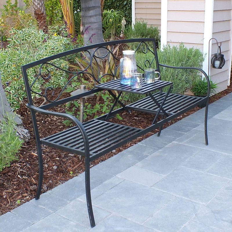 Yousif Iron Outdoor Bench