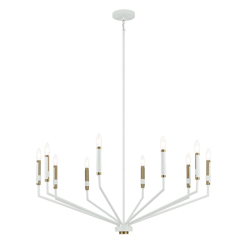 Lustre 10 lumières 38,25 "38,25", Naturel