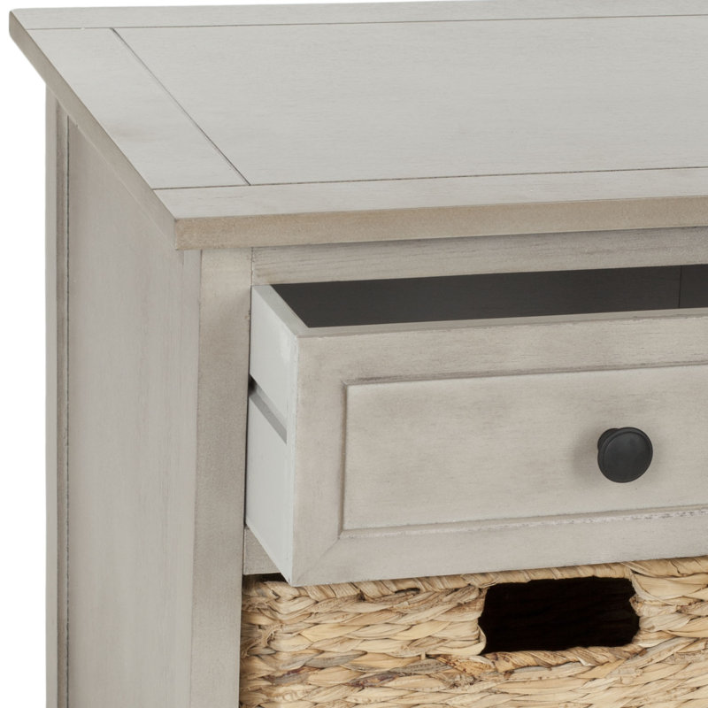 Banc de rangement 3 tiroirs Adayla Damien, Gris rétro