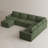 U-Shaped Stoarge Sofa Convertible Oversized Livingroom Couch-1860890436