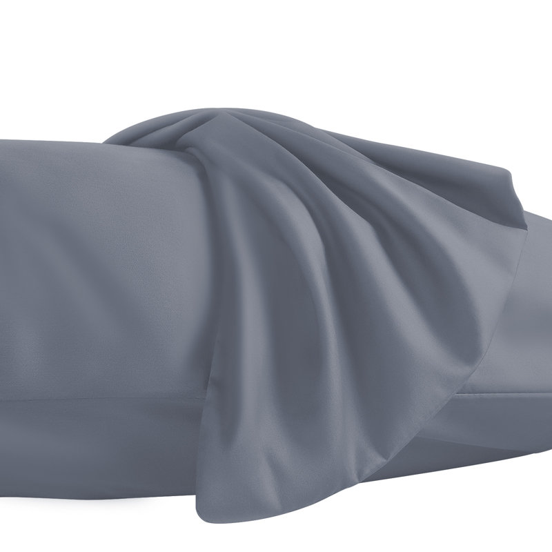 Microfiber Flatweave Pillowcase Case Pack, Grey 