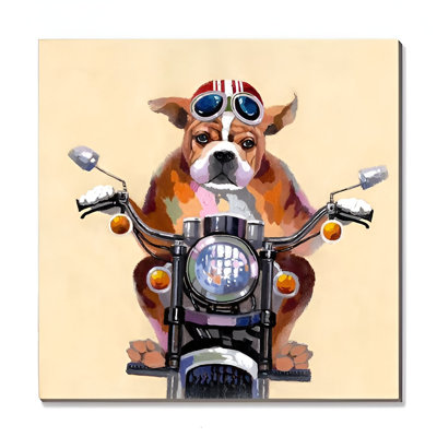 Motorcycle Puppy 50% Hand-Painting
