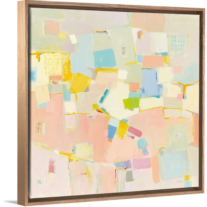 «Block Party», reproduction d'art sur toile, Toile à cadre flottant naturel, H 13,25 po x l 13,25 po x P 1,75 po