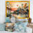 Impression dorée sur toile encadrée