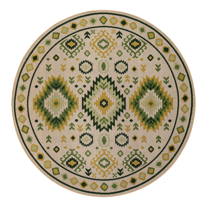 Jalapa Marlenia Indoor/Outdoor Area Rug, Rond 7 pi 10 po