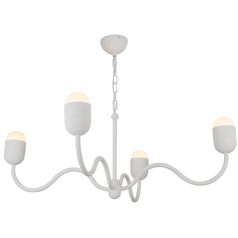 Lustre Effie, H 89,13 po x l 39 po x P 39 po, Blanc