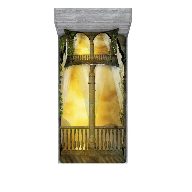 Ensemble de draps Mystical, Ensemble de draps pour lit simple TG avec drap-hou