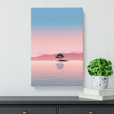 Lake Minimalism - No Frame Art Prints - Wrapped Canvas