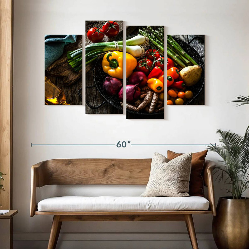 Yarlin Pan With Vegetables, 32" H x 52" W