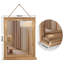 Solid Wood Rectangle Mirror with Shelves