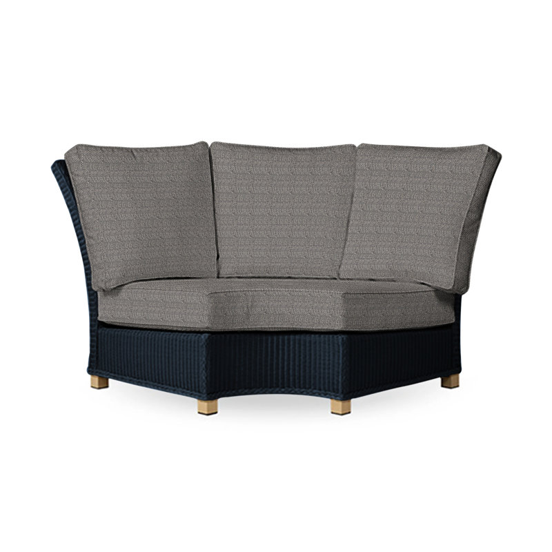 Hamptons Outdoor Corner Wedge Lounge Chair, Cottage Pepper, Ebony