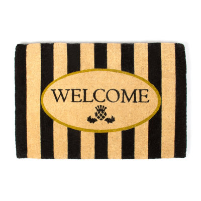 Welcome Awning Stripe Entrance Mat