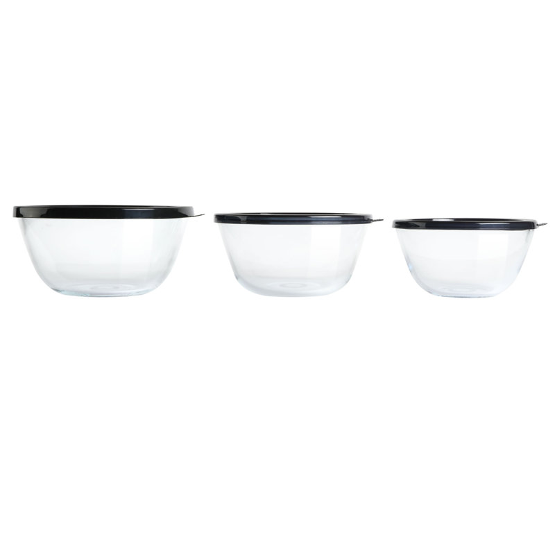 Glass 6 Piece Mixing Bowl Set