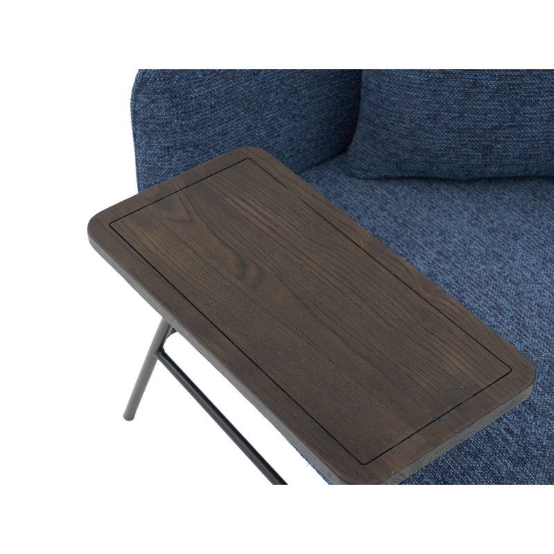Chaise de loisir rembourrée avec tablette, Marine